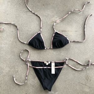 Burberry Brit Vintage Check Detail Triangle Bikini